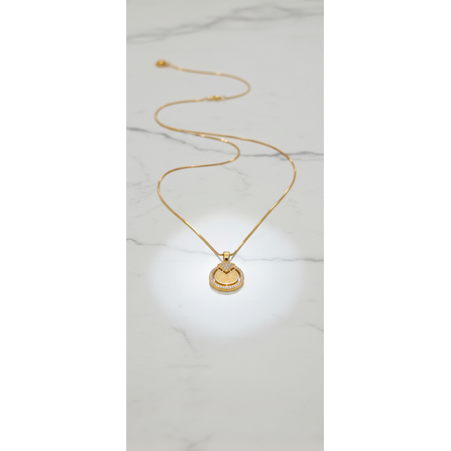 NXGOLD Circle Stone Pendant Necklace For Women