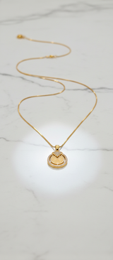 NXGOLD Circle Stone Pendant Necklace For Women