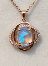 Classic Rose Gold Finish Pendant Necklace for Women