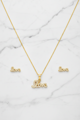 NXGOLD Love Pendant Necklace Set for Women