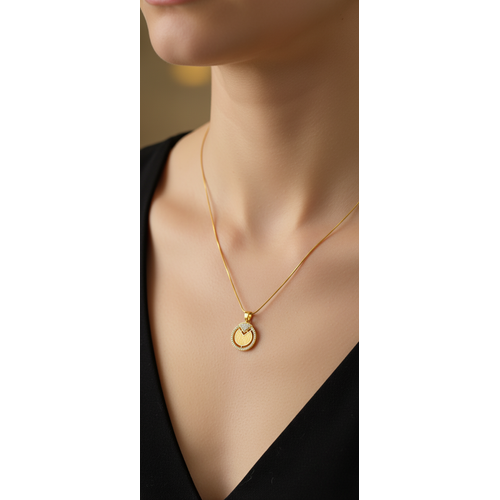 NXGOLD Circle Stone Pendant Necklace For Women
