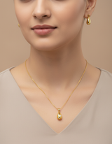 NXGOLD Teardrop CZ Pendant Necklace Set