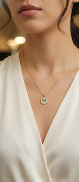 NXGOLD Circle Pendant Necklace For Women