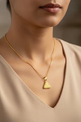 NXGOLD Triangle Pendant Necklace Set for Women