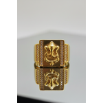 NXGOLD Golden Ganesha Ring For Men