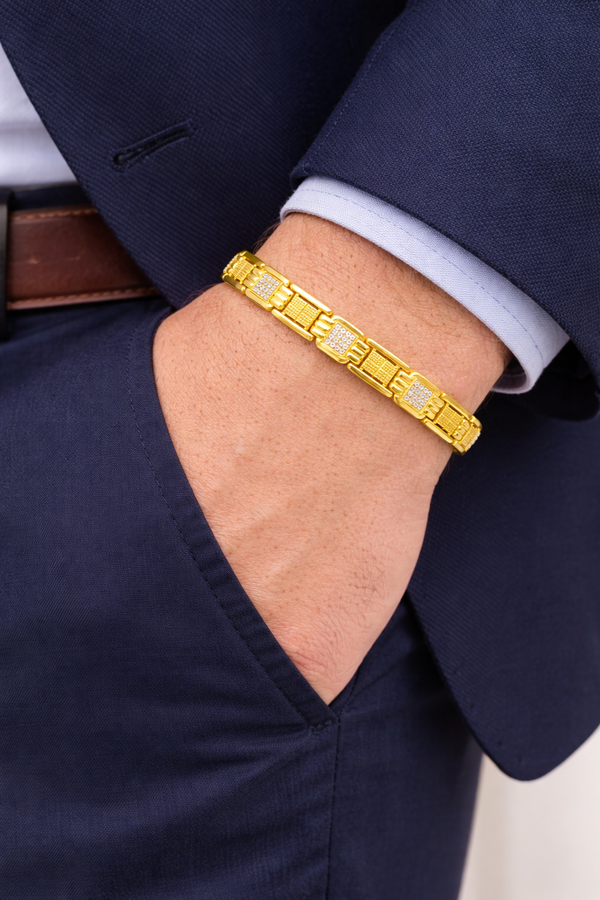 NXGOLD Chain Bracelet with Stone For Men