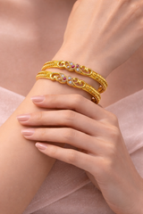 NXGOLD Stone Bangle For Women