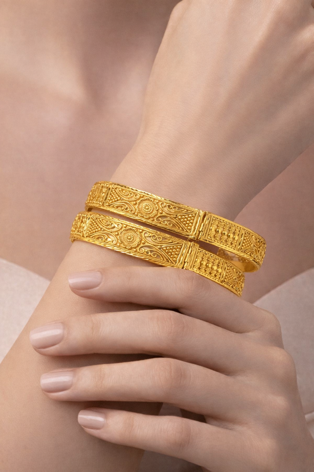 NXGOLD Traditional Gold Bangles For Women