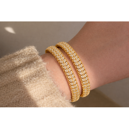 NXGOLD Trendy Diamond Cut Bangles For Women