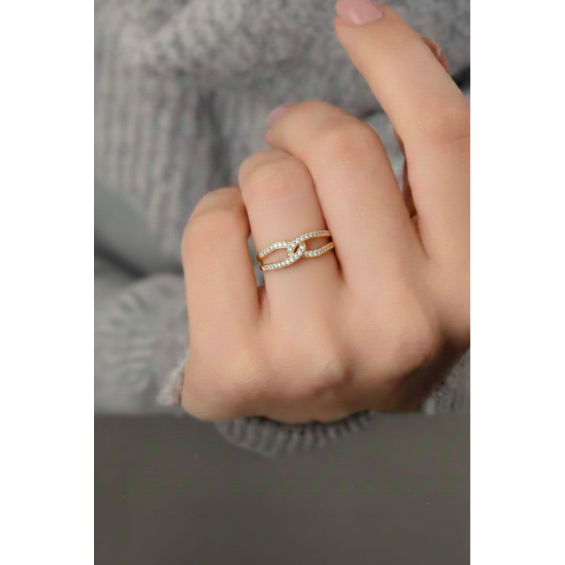 NXGOLD Trendy Infinity Knot Ring For Women