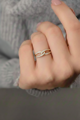 NXGOLD Trendy Infinity Knot Ring For Women