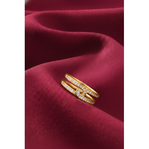 NXGOLD Trendy Infinity Knot Ring For Women