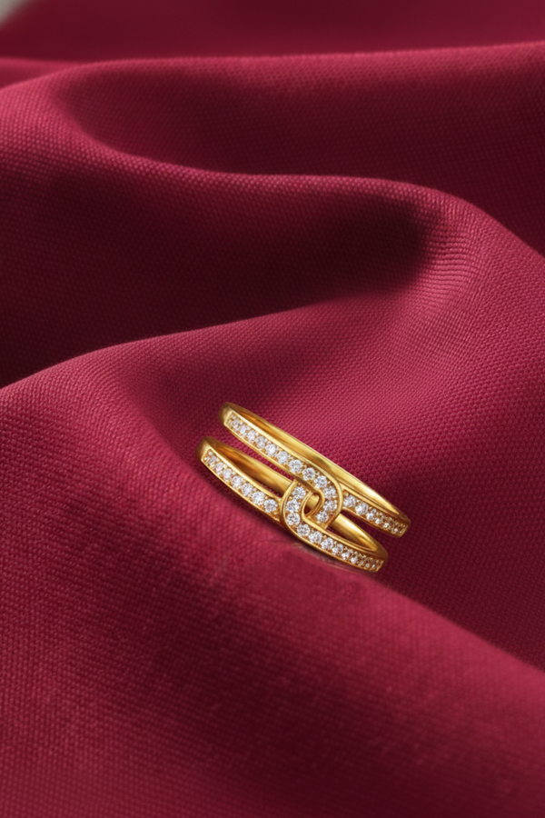NXGOLD Trendy Infinity Knot Ring For Women