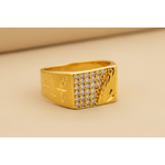 Premium Men’s Ring with Micro CZ Stone Cluster