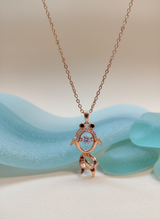 Elegant Turtle Shape Rose Gold Pendant Necklace for Women
