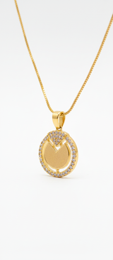 NXGOLD Circle Stone Pendant Necklace For Women