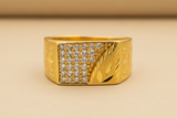Premium Men’s Ring with Micro CZ Stone Cluster