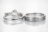 His & Hers Stainless Steel Couple Adjustable Matching Ring Set