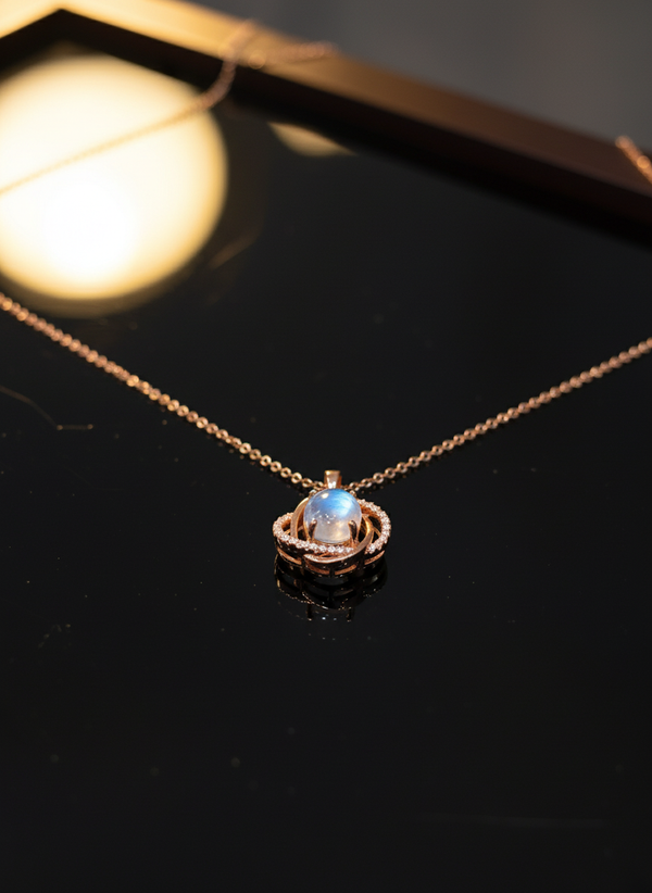 Classic Rose Gold Finish Pendant Necklace for Women