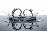His & Hers Stainless Steel Solitaire Couple Ring Set