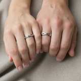 His & Hers Stainless Steel Infinity Couple Ring Set