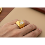 Premium Men’s Ring with Micro CZ Stone Cluster