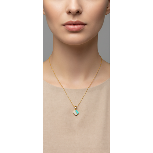 NXGOLD Green Stone Pendant Necklace For Women