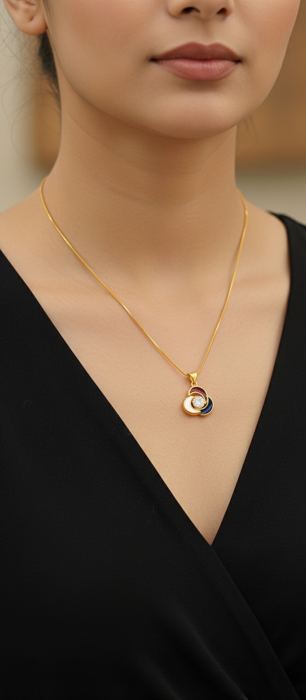 NXGOLD Multicolor Stone Pendant Necklace For Women
