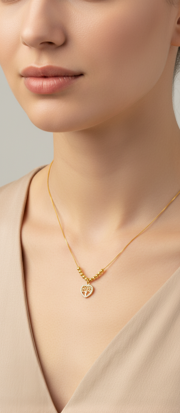 NXGOLD Tree of Life Heart Pendant Necklace for Women