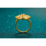 NXGOLD Royal Sunburst Ruby Designer Ring