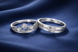 His & Hers Stainless Steel Couple Adjustable Matching Ring Set