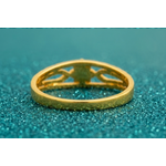 NXGOLD Floral Cutwork Textured Gold Ring