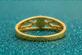 NXGOLD Floral Cutwork Textured Gold Ring
