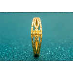 NXGOLD Floral Cutwork Textured Gold Ring