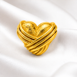 NXGOLD Designer Heart Adjustable Ring for Women