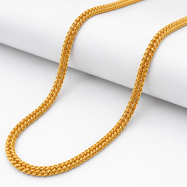NXGOLD Premium Double Link Gold Chain for Men & Women