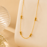 NXGOLD Bead Chain with Designer Barrel Charms for Women