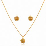 NXGOLD Floral Radiance Necklace & Earrings Set