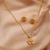 NXGOLD Floral Radiance Necklace & Earrings Set
