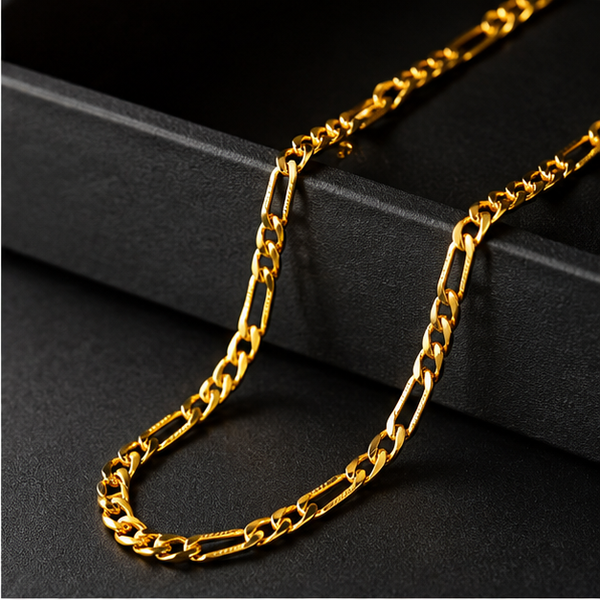 NXGOLD Premium Figaro Link Chain for Men & Women