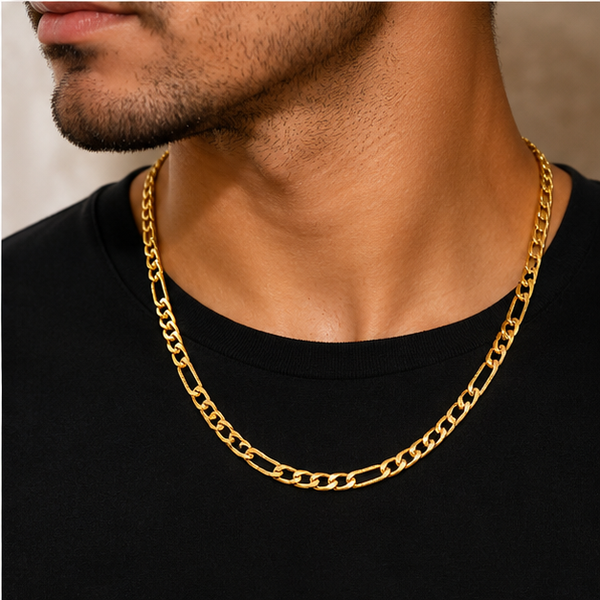 NXGOLD Premium Figaro Link Chain for Men & Women