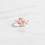 NXGOLD Luxury 360° Rotating Flower Ring with Opal & Cubic Zirconia