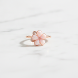 NXGOLD Luxury 360° Rotating Flower Ring with Opal & Cubic Zirconia
