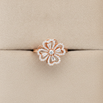 NXGOLD Luxury 360° Spin Flower Ring with Cubic Zirconia