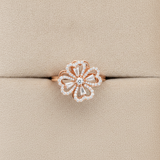 NXGOLD Luxury 360° Spin Flower Ring with Cubic Zirconia