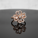 NXGOLD Luxury 360° Spin Flower Ring with Cubic Zirconia