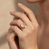 NXGOLD Luxury 360° Rotating Circle Ring with Cubic Zirconia