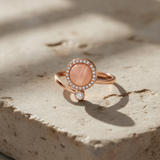 NXGOLD Luxury 360° Rotating Circle Ring with Cubic Zirconia