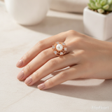 NXGOLD Premium 360° Rotating Pearl Adjustable Ring