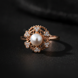 NXGOLD Premium 360° Rotating Pearl Adjustable Ring